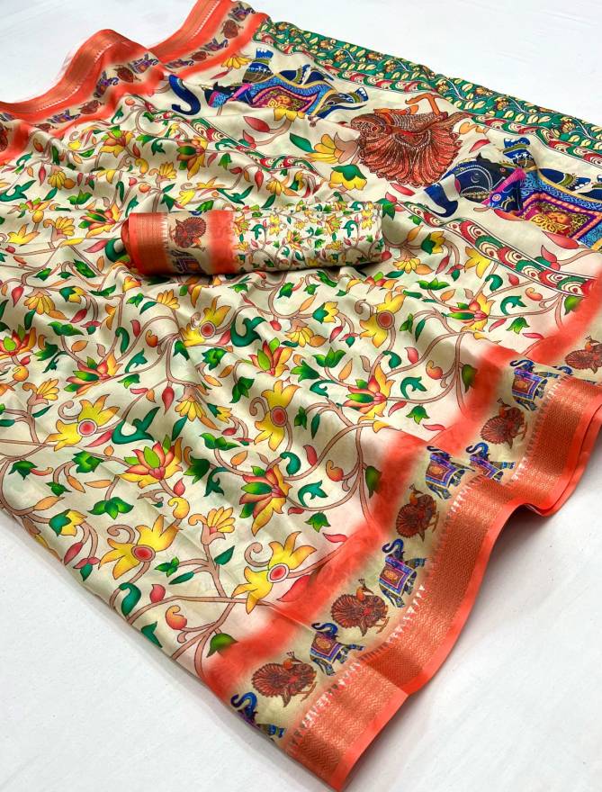 SRC Tulsi Silk Viscose Designer Printed Sarees Wholesale Shop In Surat